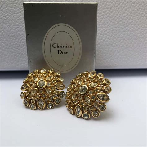 dior gold flower earrings|Dior look alike earrings.